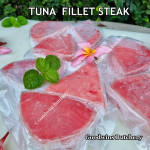 TUNA fillet steak boneless fish frozen +/- 3/4" 2cm (price/pack 500gr 3pcs)
